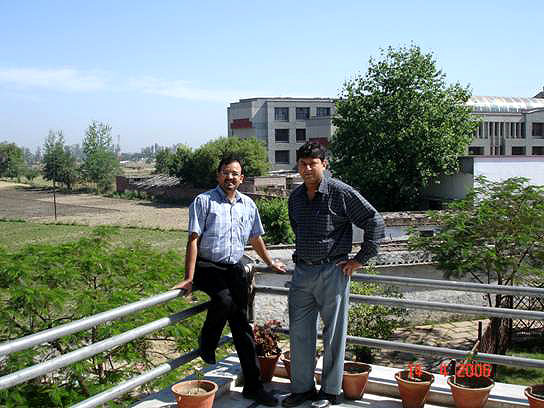 Professor Richie Gupta with Professor Sanjeev Kumar, at Subharati, 2006